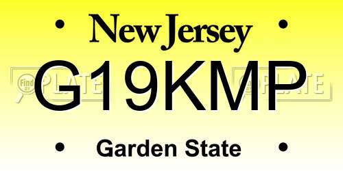 G19KMP New Jersey License Plate