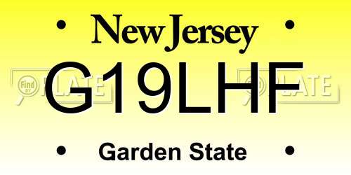 G19LHF New Jersey License Plate