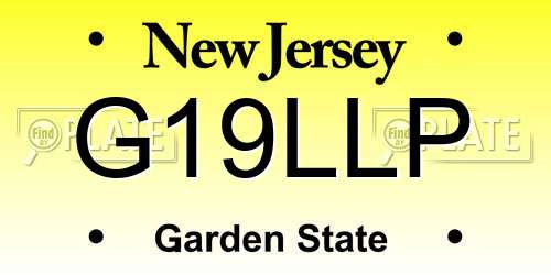 G19LLP New Jersey License Plate