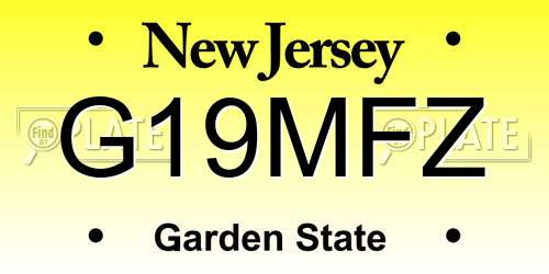 G19MFZ New Jersey License Plate