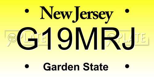 G19MRJ New Jersey License Plate