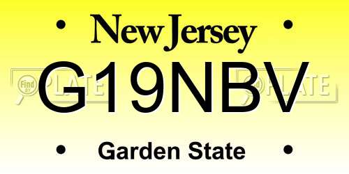 G19NBV New Jersey License Plate