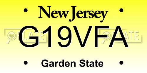 G19VFA New Jersey License Plate