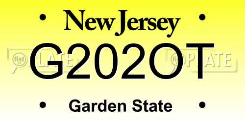 G202OT New Jersey License Plate