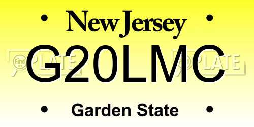 G20LMC New Jersey License Plate