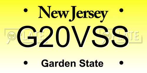 G20VSS New Jersey License Plate