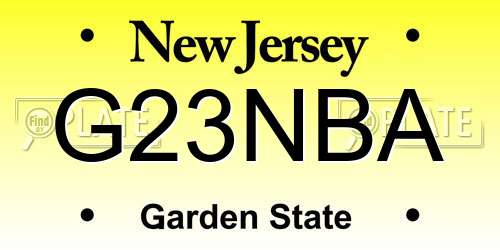 G23NBA New Jersey License Plate