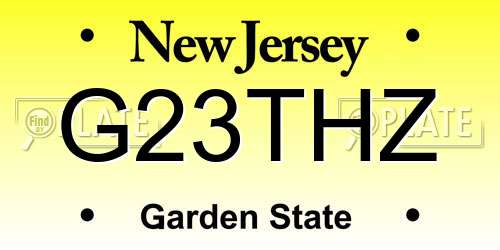 G23THZ New Jersey License Plate