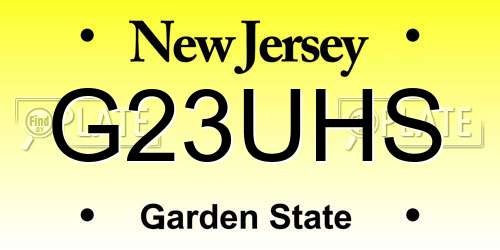G23UHS New Jersey License Plate
