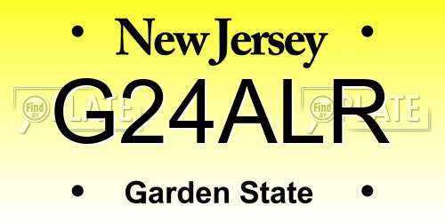 G24ALR New Jersey License Plate