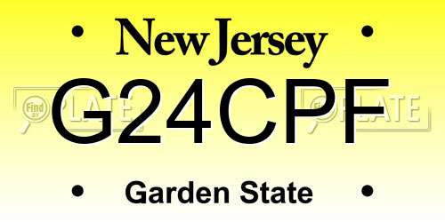 G24CPF New Jersey License Plate