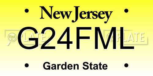 G24FML New Jersey License Plate