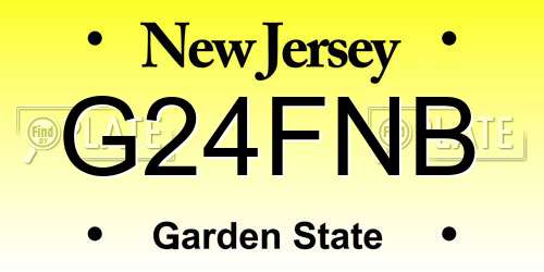 G24FNB New Jersey License Plate