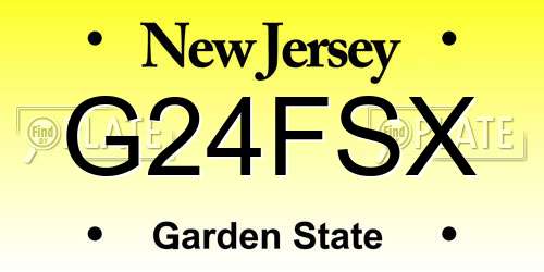 G24FSX New Jersey License Plate