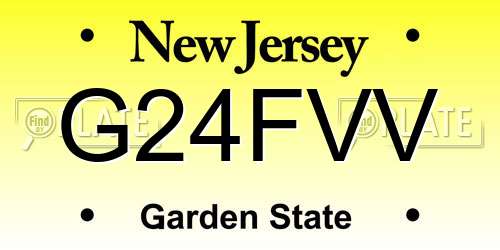 G24FVV New Jersey License Plate