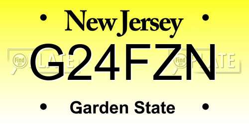 G24FZN New Jersey License Plate