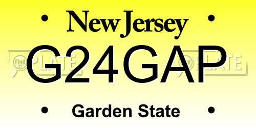 G24GAP New Jersey License Plate