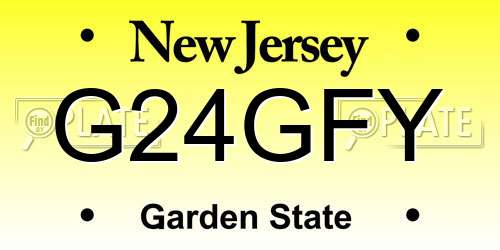 G24GFY New Jersey License Plate