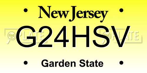 G24HSV New Jersey License Plate