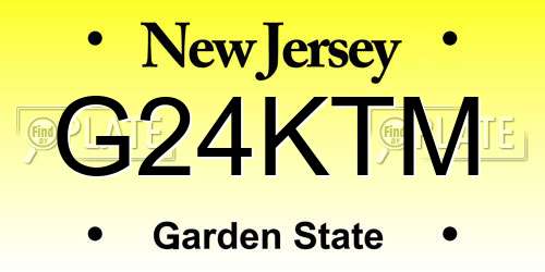 G24KTM New Jersey License Plate