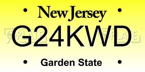 G24KWD New Jersey License Plate