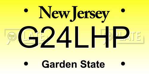 G24LHP New Jersey License Plate