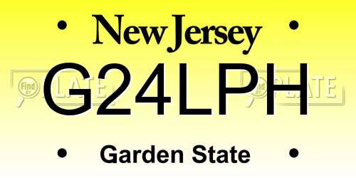 G24LPH New Jersey License Plate