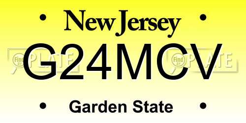 G24MCV New Jersey License Plate