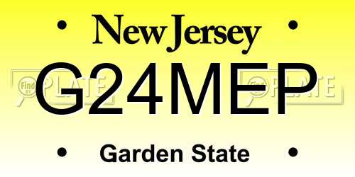 G24MEP New Jersey License Plate