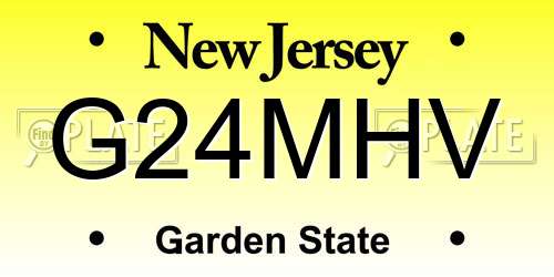 G24MHV New Jersey License Plate