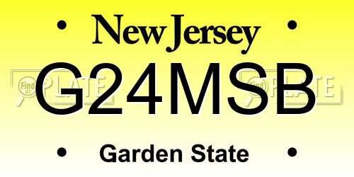 G24MSB New Jersey License Plate