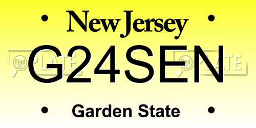 G24SEN New Jersey License Plate