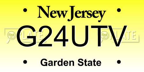 G24UTV New Jersey License Plate