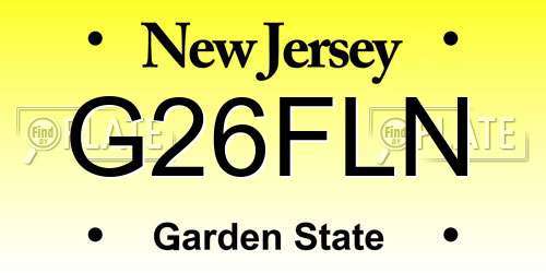 G26FLN New Jersey License Plate