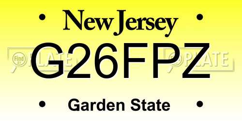 G26FPZ New Jersey License Plate