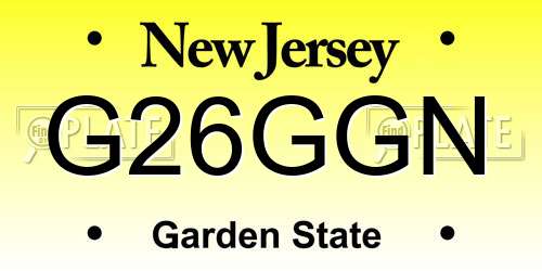G26GGN New Jersey License Plate