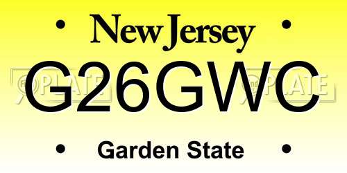 G26GWC New Jersey License Plate