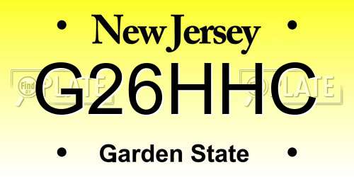 G26HHC New Jersey License Plate