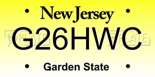 G26HWC New Jersey License Plate