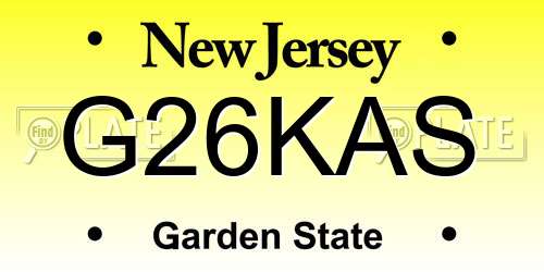 G26KAS New Jersey License Plate