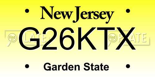 G26KTX New Jersey License Plate