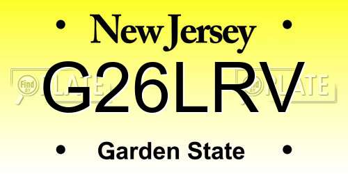 G26LRV New Jersey License Plate