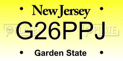 G26PPJ New Jersey License Plate