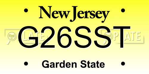 G26SST New Jersey License Plate