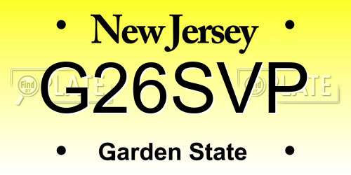 G26SVP New Jersey License Plate