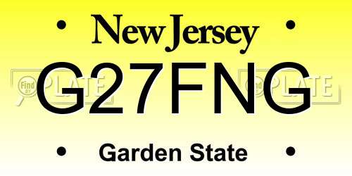 G27FNG New Jersey License Plate