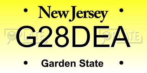 G28DEA New Jersey License Plate