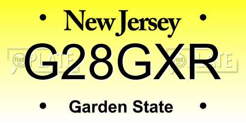 G28GXR New Jersey License Plate
