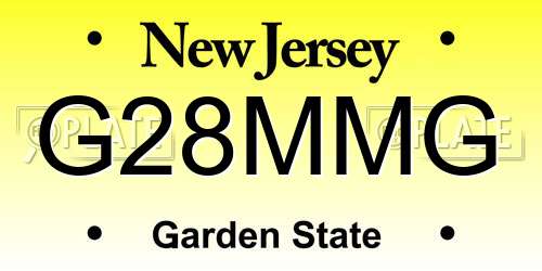 G28MMG New Jersey License Plate