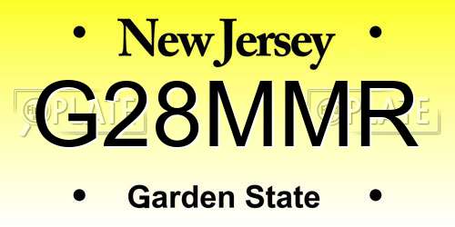 G28MMR New Jersey License Plate